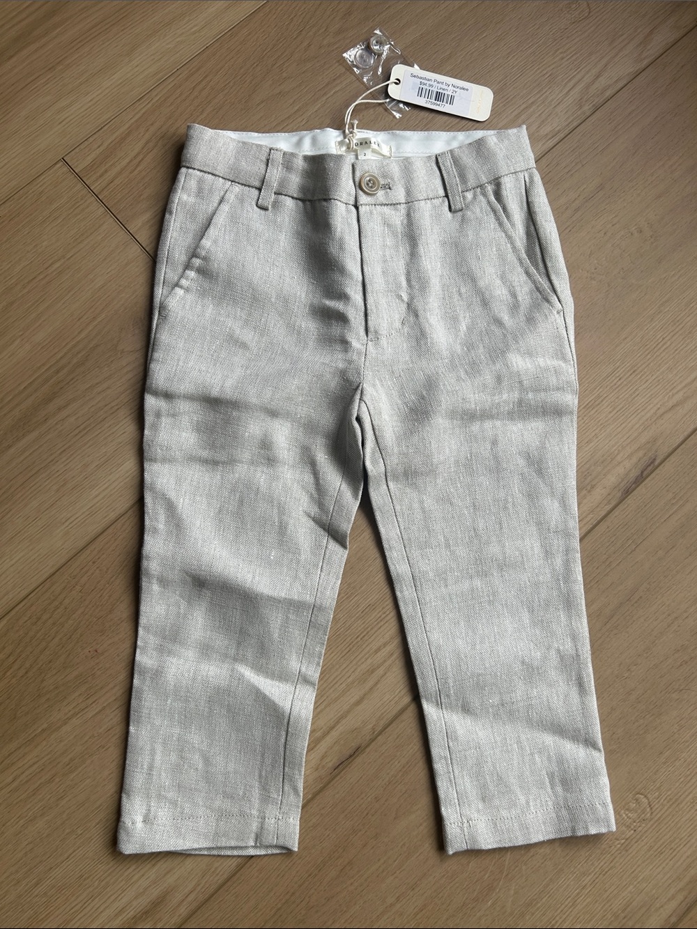 Noralee Neutral Linen-Blend Dress Pants